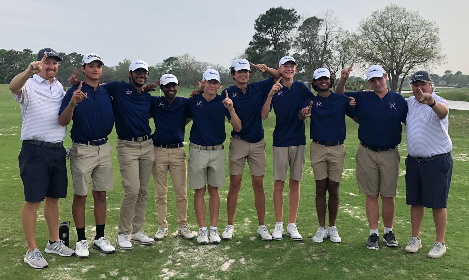 The Tompkins boys golf team took home gold at the district tournament and a spot in the regional tournament.